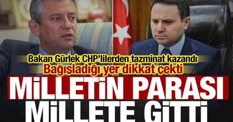 CHP’liler tazminatı parti kasasından ödedi, Bakan Gürlek parayı AFAD’a bağışladı!