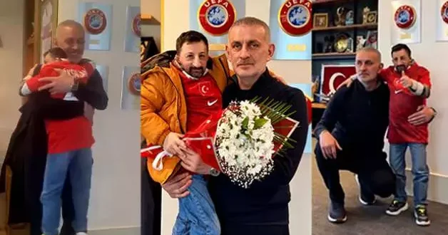 Sosyal medya fenomeni Köksal Baba nın TFF Başkanı Hacıosmanoğlu nu ziyareti sosyal medyayı salladı