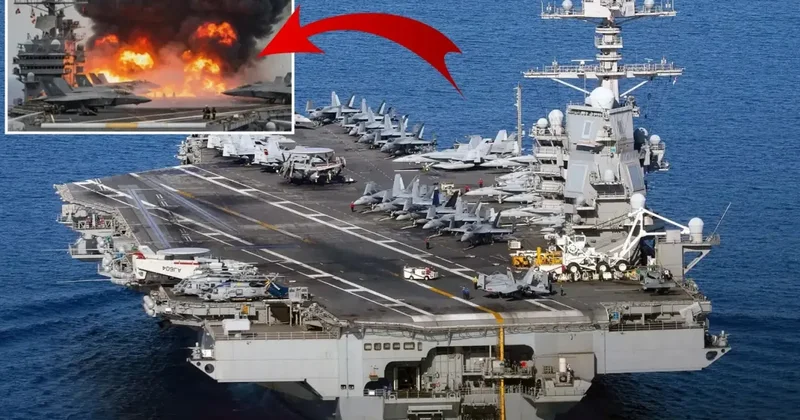 Yangın 30 saat sürmüştü! ABD nin dev gemisinin nerede oldu ortaya çıktı