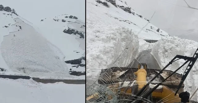 Hakkari de düşen çığ görüntülendi Hakkari Haberleri