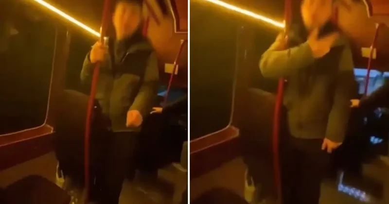 Genç kızı taciz eden şüpheliyi minibüsçüler yakaladı! Dikkat çeken U dönüşü