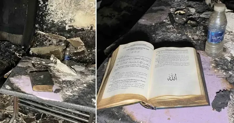 Yangında ev kullanılamaz hale geldi: Kur an ı Kerim ve zemzem suyu zarar görmedi Çorum Haberleri