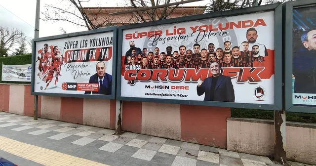 Sungurlu dan Çorum FK ye Süper Lig yolunda pankartlı destek Çorum Haberleri