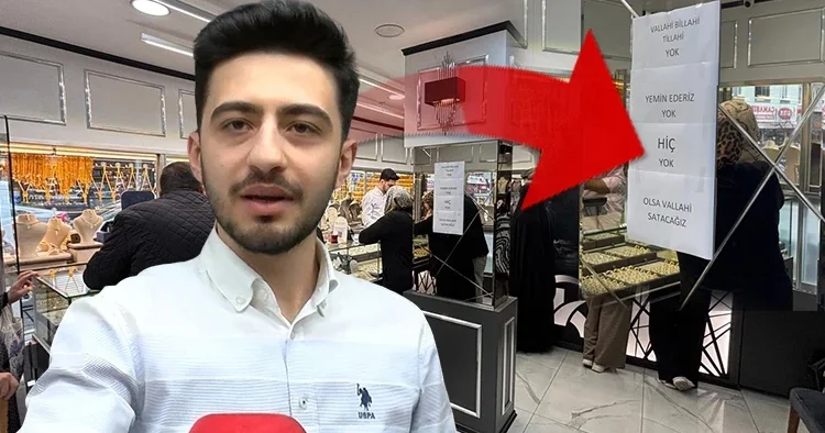 Altına talep patladı! Kuyumcu, gelen sorudan sıkılıp bu yazıyı astı