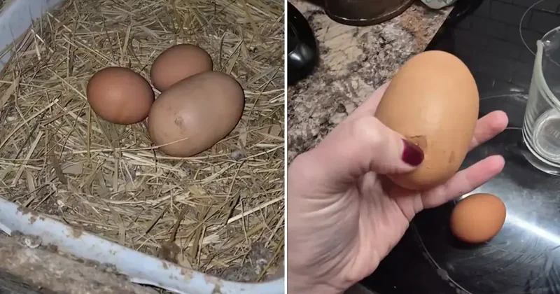 Tuhaf görünümlü yumurtayı kıran kadın, gördüğü karşısında şoke oldu