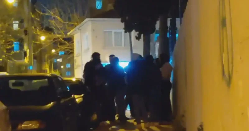 Pendik te asker eğlencesinde iki grup arasında çıkan kavga kamerada