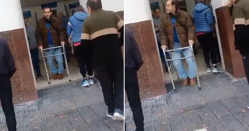 Bak sen şu işe! Bankadan engelli maaşını alınca bir anda iyileşti