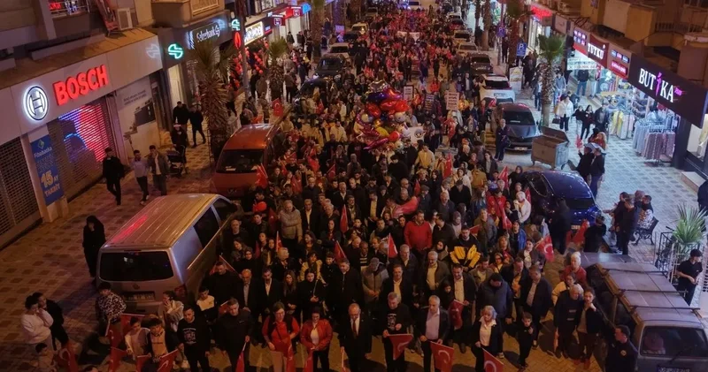 Turgutlu da 23 Nisan fener alayı yerini sessiz yürüyüş e bıraktı