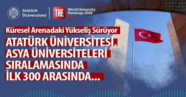 Küresel arenadaki yükseliş sürüyor Atatürk Üniversitesi, Asya Üniversiteleri sıralamasında ilk 300 arasında Erzurum Haberleri