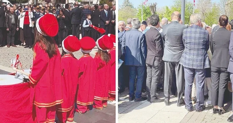 CHP mehteri protesto etti: Çocuklara sırtlarını döndüler Gündem Haberleri