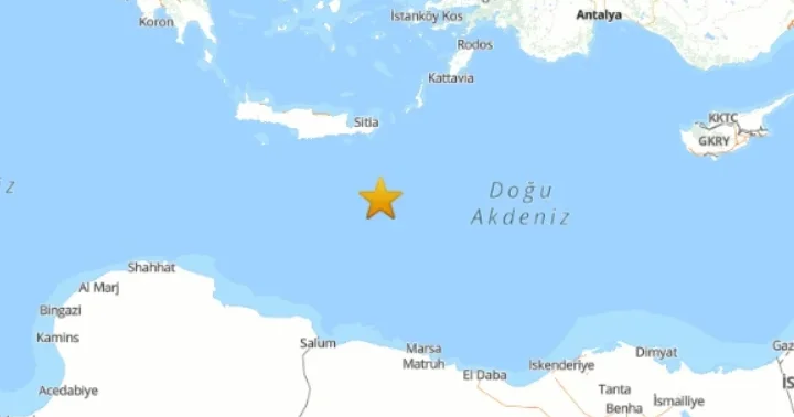 Son dakika... Akdeniz de 5.0 büyüklüğünde deprem