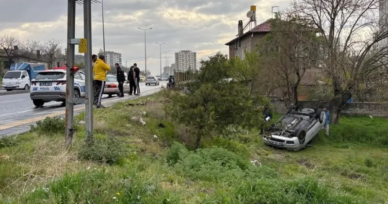 İzinsiz aldığı otomobille kaza yaptılar: 2 yaralı