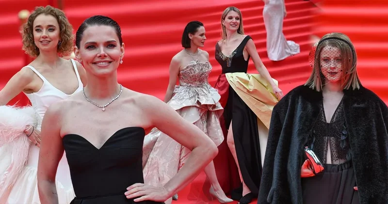 Rus kadın oyunculardan şıklık yarışı! Moskova Film Festivali’nde kırmızı halı geçidi