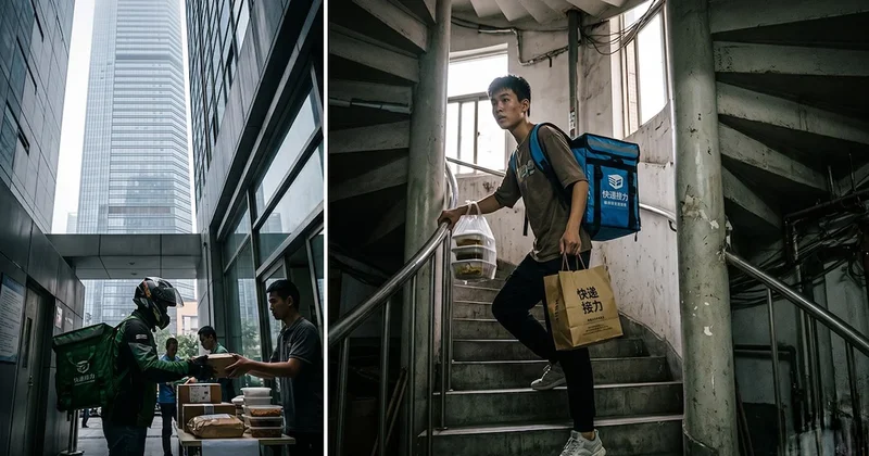 Bu şehirde teslimat motorda değil, merdivende bitiyor: Yeni bir meslek doğdu Sözcü Gazetesi