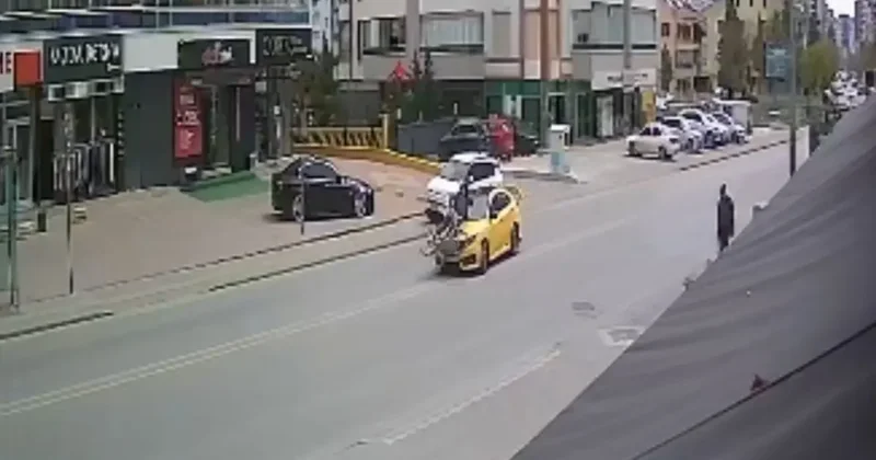 Taksi bisikletle çarpıştı: 1 yaralı