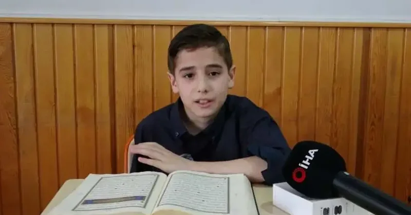 11 yaşındaki Ömer i gören maşallah diyor: 8 ayda hafız oldu