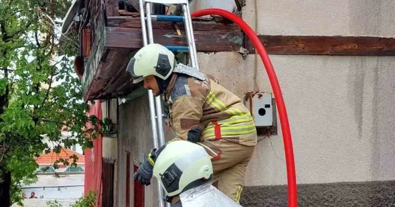 Beypazarı’nda ev yangını paniği