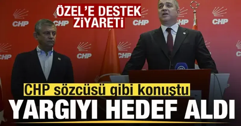 Özgür Özel e destek ziyareti! TBB Başkanı Erinç Sağkan CHP sözcüsü gibi konuştu