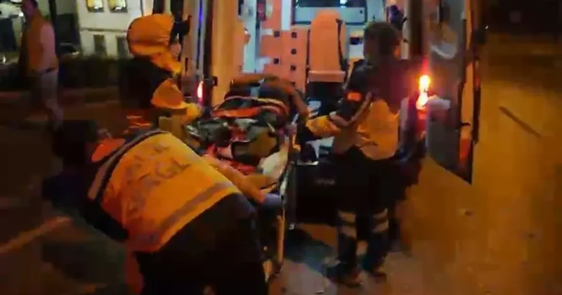 Merdivenlerden uçan motosiklet sürücüsü yaralandı