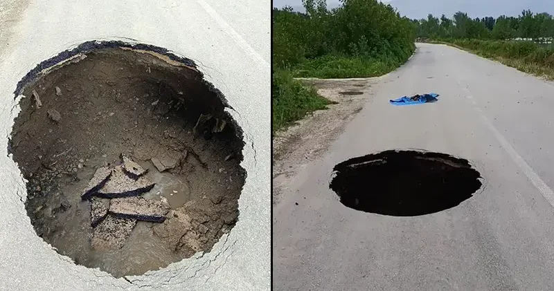 Tokat ın sağanak nedeniyle yol çöktü