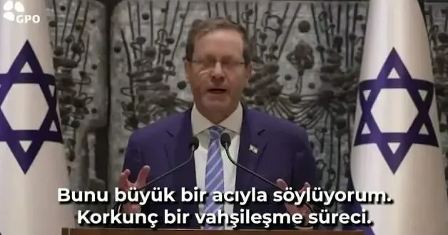 İsrail Cumhurbaşkanı itiraf etti: İsrail toplumu havanileşti