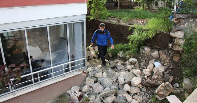 Amasya da duvar yıkıldı, gürültüyü duyanlar deprem sandı Amasya Haberleri