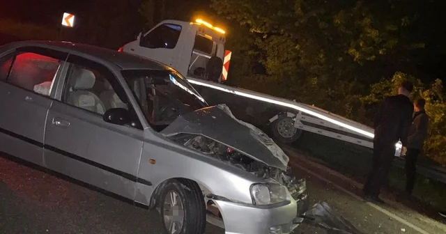 Yolda kalan aracı almak için giden çekiciye otomobil çarptı Kastamonu Haberleri