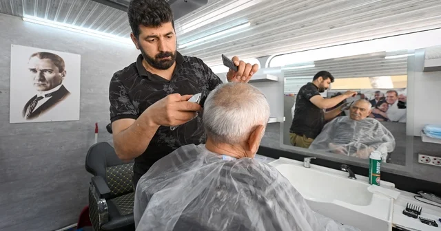 Mersin de mobil kuaför hizmeti bayram öncesi yollarda Mersin Haberleri