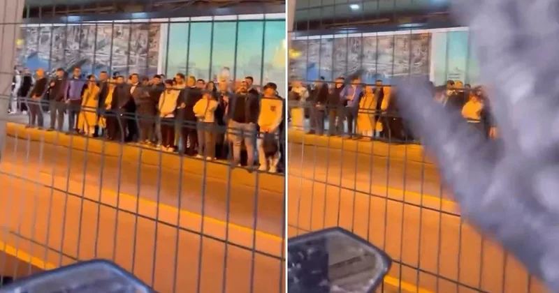 Metrobüs durağında ilginç anlar! Motosikleti durdurup kadın yolculara seslendi