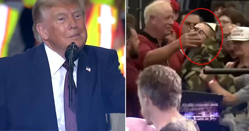 Trump a Pedofil şoku! Destekçilerinin önünde protesto edildi