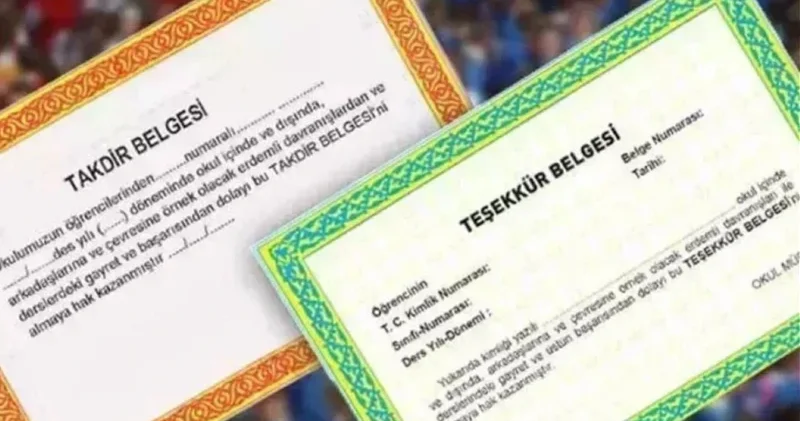 Takdir ve teşekkür belgesi kaç puanla alınır? 5 6 7 8 9 10 11 12. sınıf takdir teşekkür hesaplama Son Dakika Haberleri