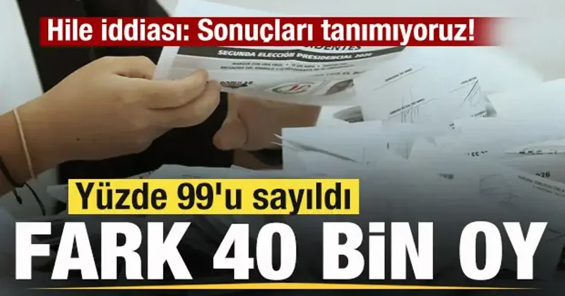 Hile iddiası: Sonuçları tanımıyoruz! Yüzde 99 u sayıldı! Fark 40 bin oy