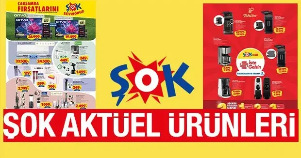 ŞOK 30 Haziran 2026 Aktüel Listesi: Su sebili, Klima, Kahve makinesi