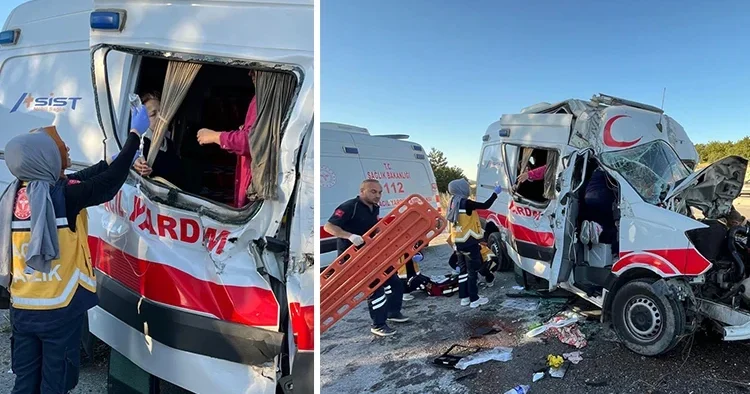 Ambulans TIR a çarptı: Araçtaki hasta hayatını kaybetti