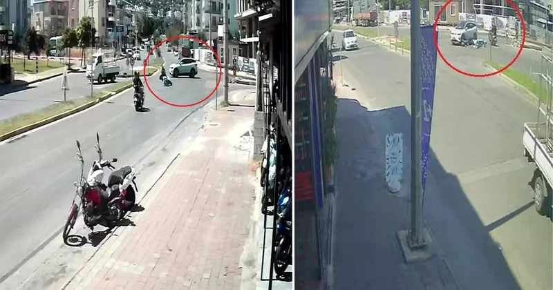Çocuklarını okuldan almaya giden 3 çocuk annesinin feci ölümü kamerada
