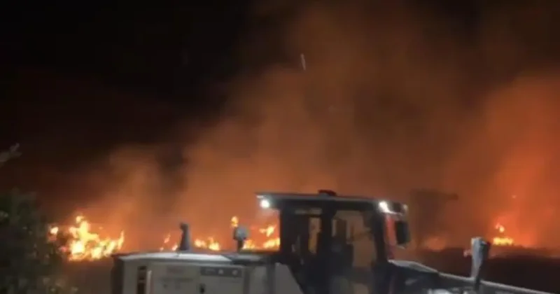 Yozgat’ta hububat ekili alanda yangın