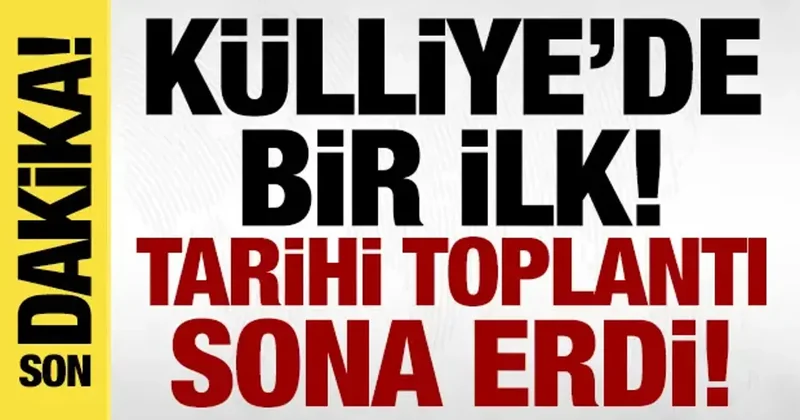 Son dakika... Külliye de bir ilk: Tarihi toplantı sona erdi! 4 alt komisyon oluşturulacak