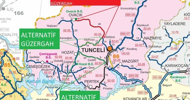 Tunceli Ovacık yolunda ulaşım 2 gün süreyle durdurulacak Tunceli Haberleri Habertürk Yerel Haberler
