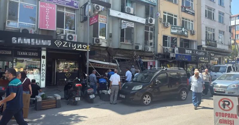 Gölcük te klima montajı sırasında çökme: 2 usta yaralandı