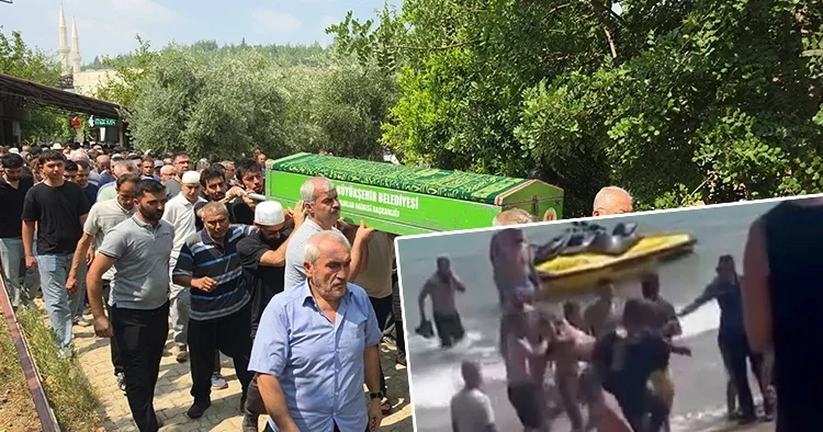 Denizde akıntıya kapılıp boğulan 16 yaşındaki Kerem Can son yolculuğuna uğurlandı