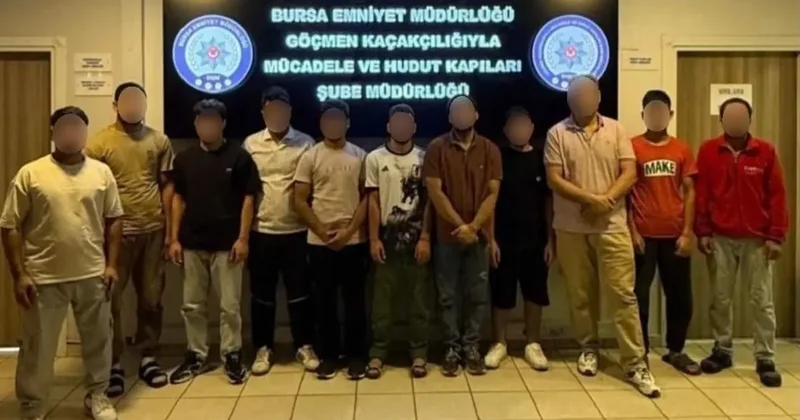 Bursa’da kaçak göçmen operasyonu: 11 kişi yakalandı, 1 şüpheli gözaltında
