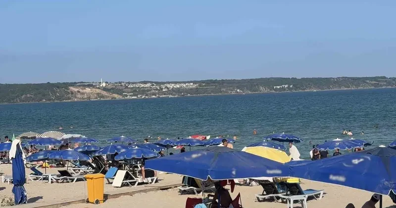 Kırklareli’de sıcaktan bunalanlar plaja akın etti