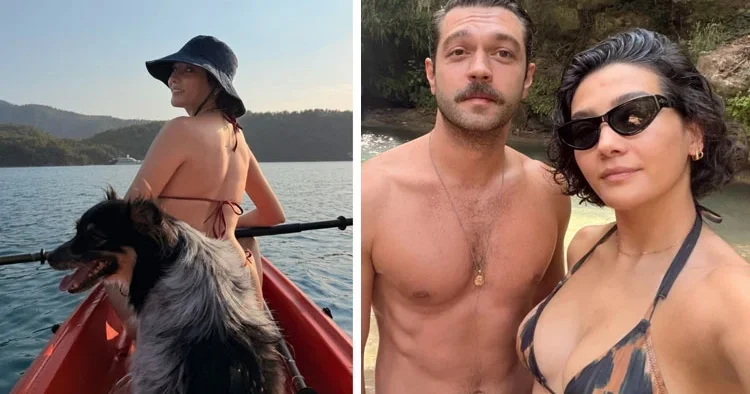 Eğlenceli ikili... Biricik tatile doydu!