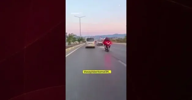 Edremit te motosiklet sürücüsü ölümden kıl payı kurtuldu!