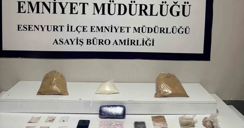 Esenyurt’ta düzenlenen operasyonda 7,5 kilo uyuşturucu geçirildi