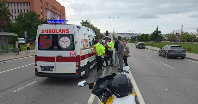 Samsun da kasksız motosikletliler yaya geçidindeki çocuğa çarpıp kaçtı! 6 yaşındaki K.Ü. hastanelik oldu