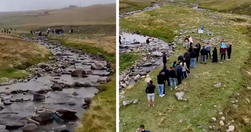 Salah oturdu, yayla değişti! Meşhur taşın yanına bank geldi
