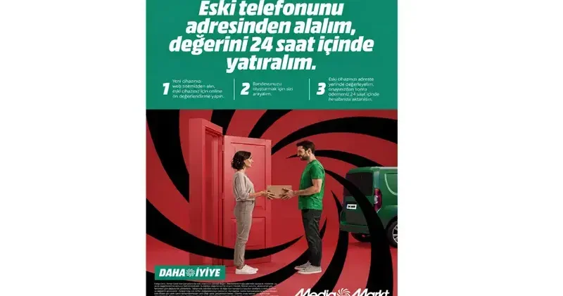 MediaMarkt Türkiye Kapıda Eski Cihaz Geri Alım Hizmeti ni 10 ile daha taşıyor