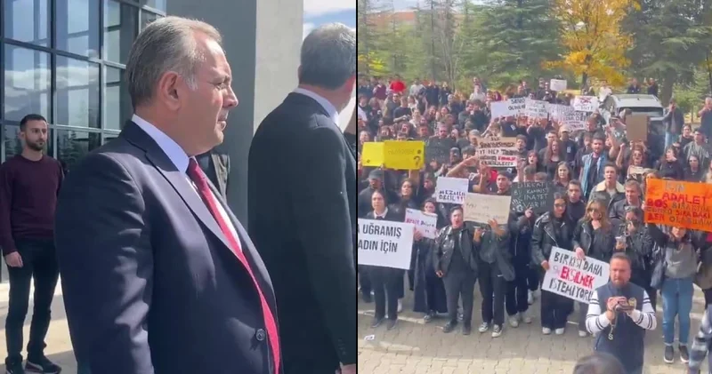 Kampüste güpegündüz bir kadın katledilmişti! Rektör istifa sloganlarını böyle dinledi