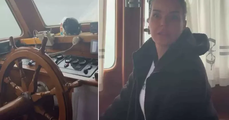 Teknede korku dolu anlar! Yaşadığı panik Bengü nün yüzüne yansıdı